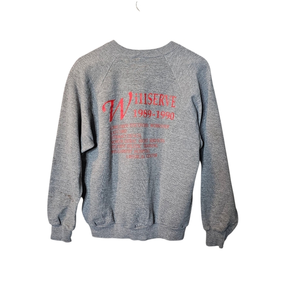 Vintage 1989 Willserve Heavyweight Crewneck Sweatshirt - Made in USA - Retro - Picture 5 of 6